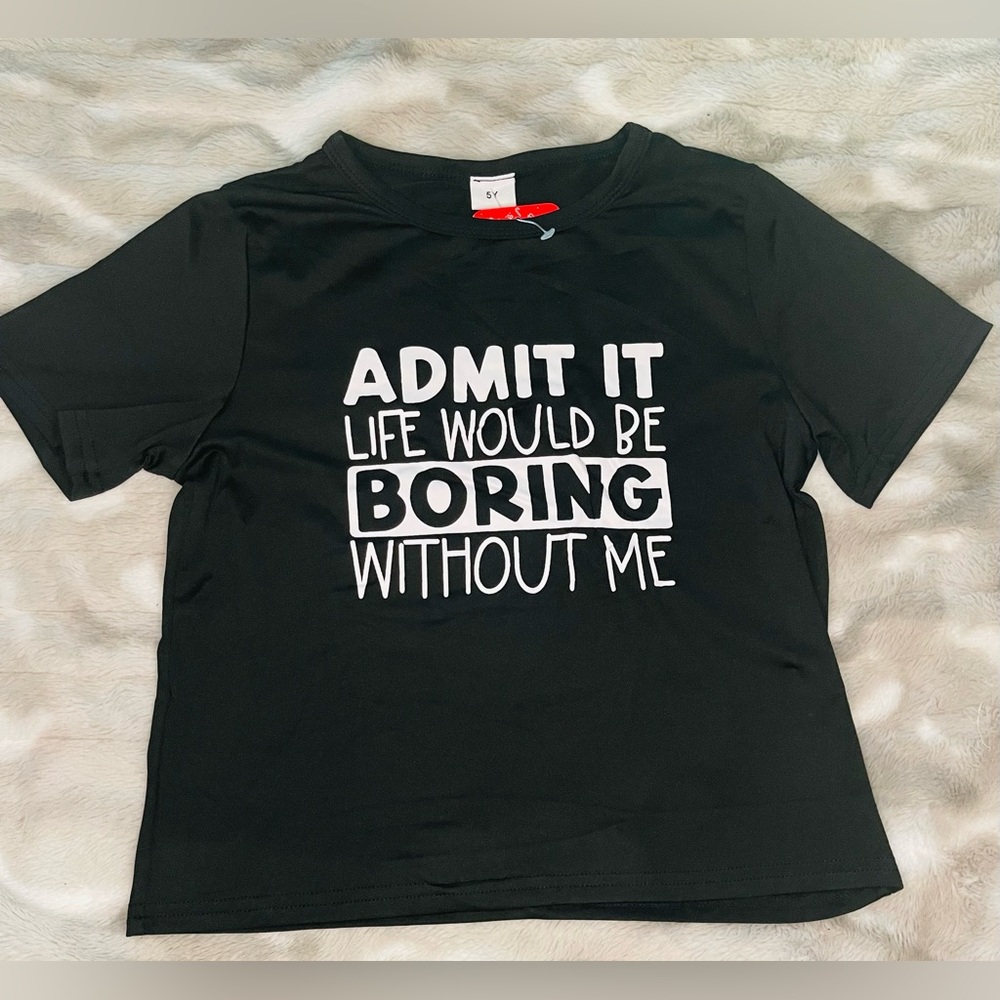 Black Graphic Kids T-Shirt